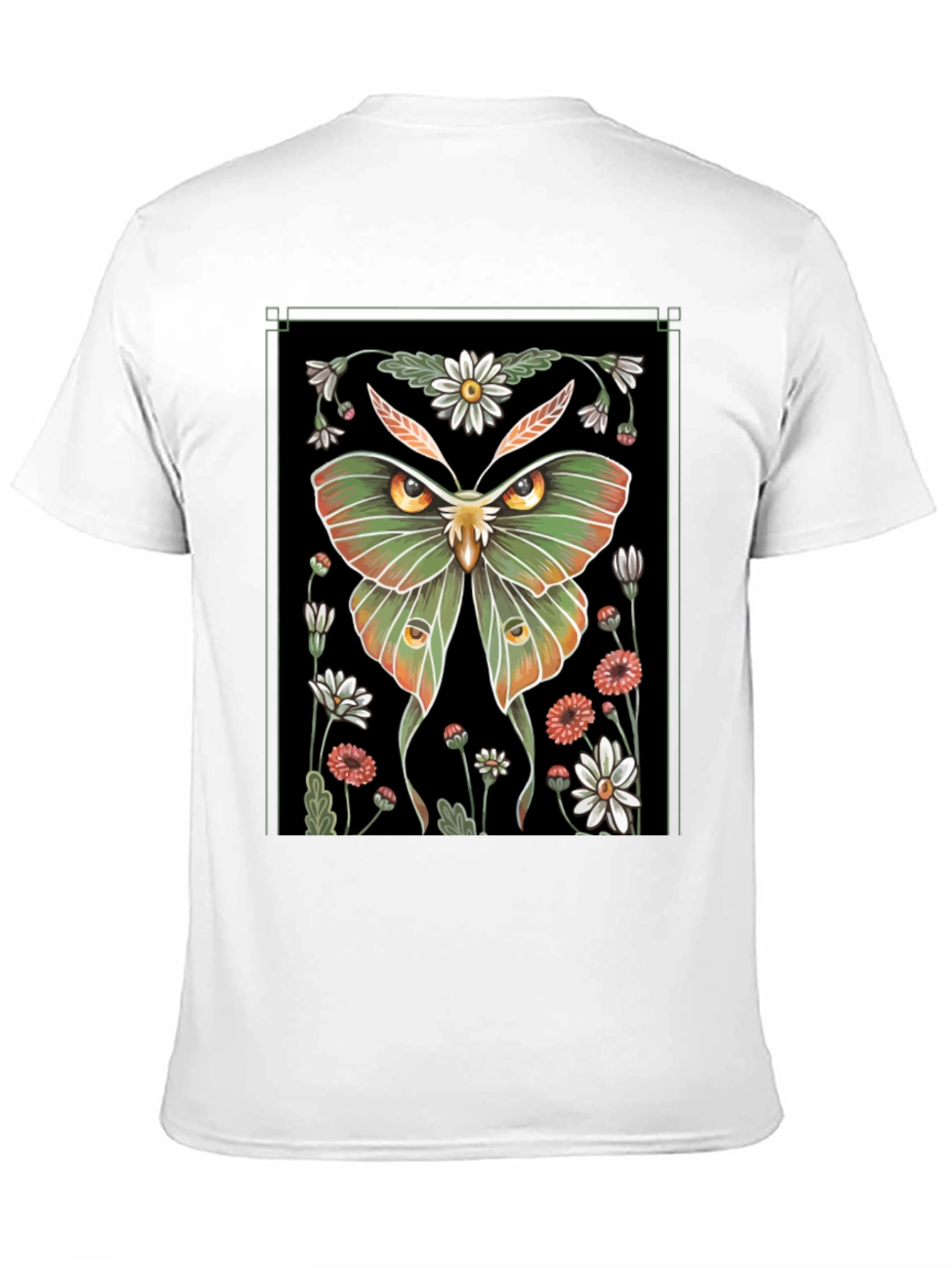 Moth & Flowers Graphic T-Shirt