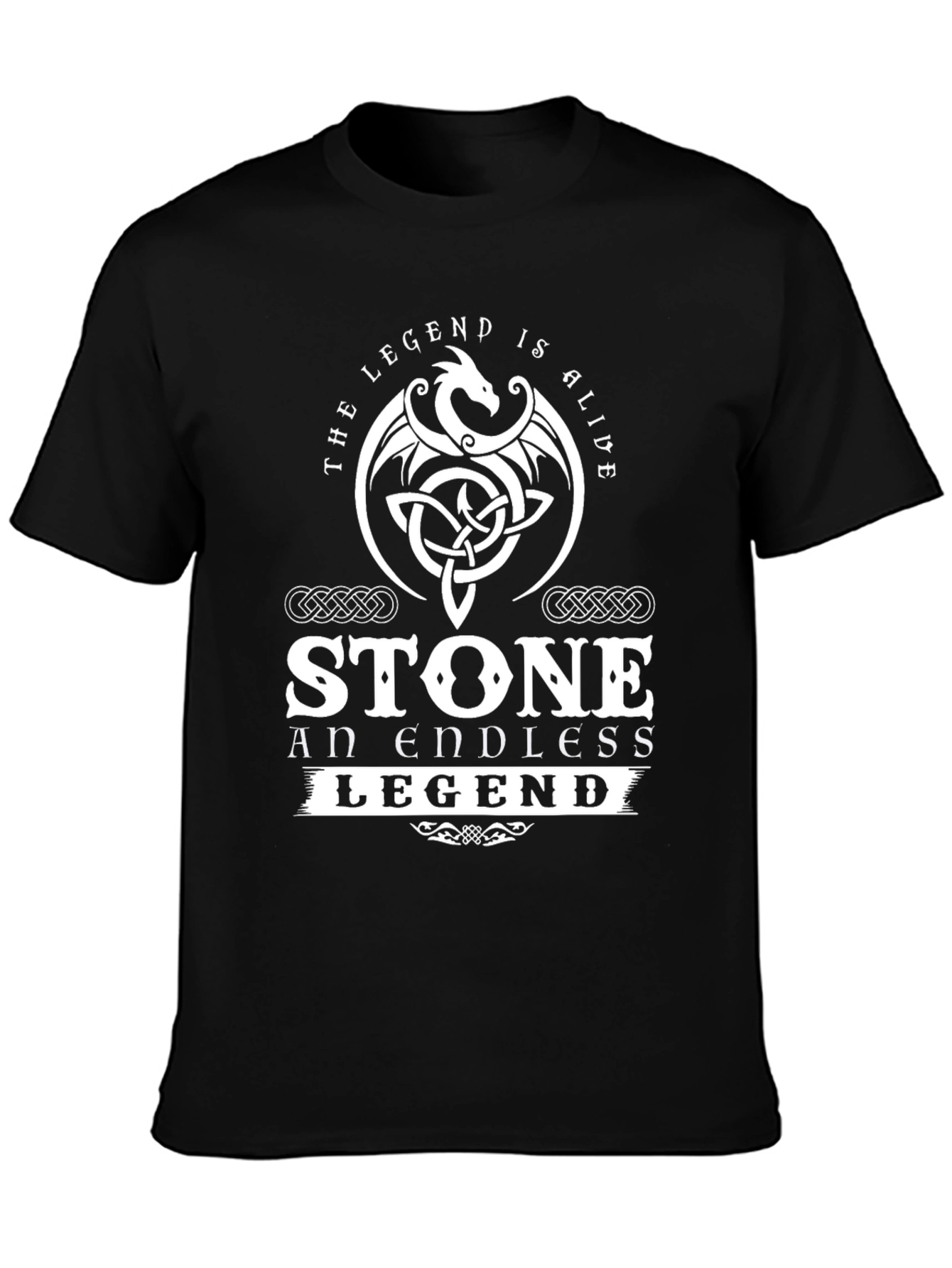 Stone Legend T-Shirt - Dragon Celtic Design