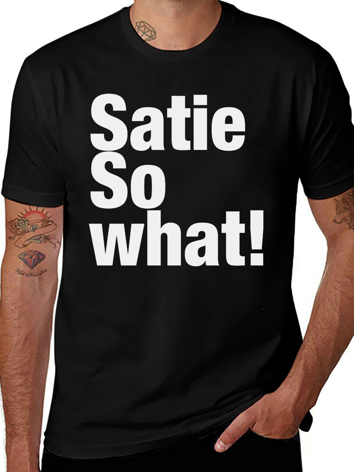 Satie So What! Graphic T-Shirt - Black Cotton Tee