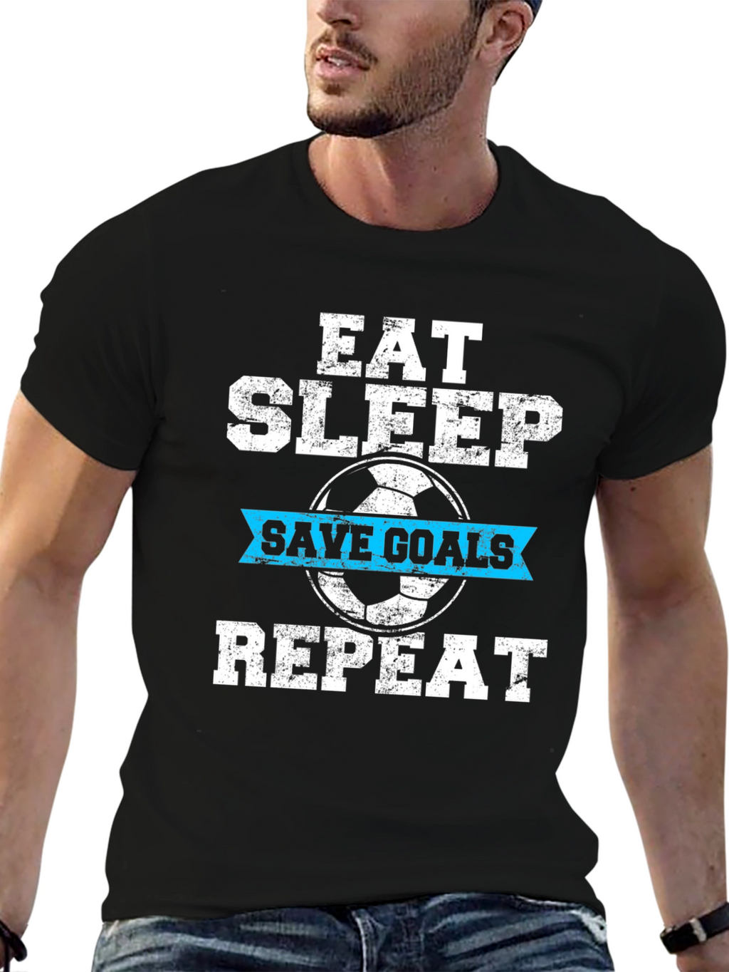 Eat Sleep Save Goals Repeat T-Shirt