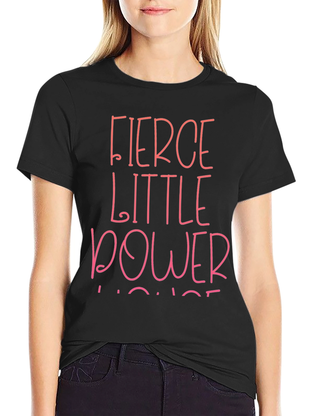 Fierce Little Power House Graphic Tee - Black