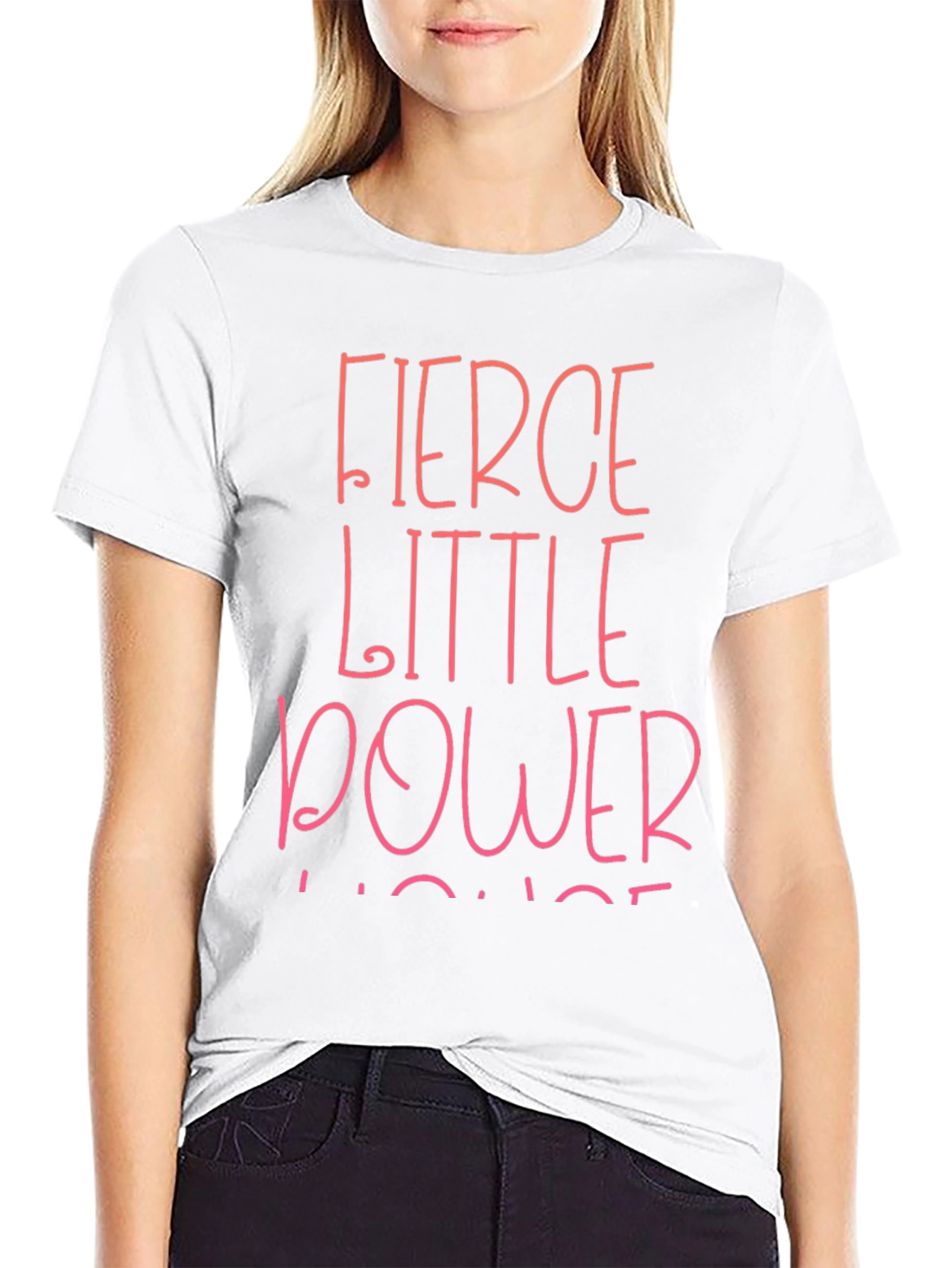 Fierce Little Power House Graphic Tee - Black