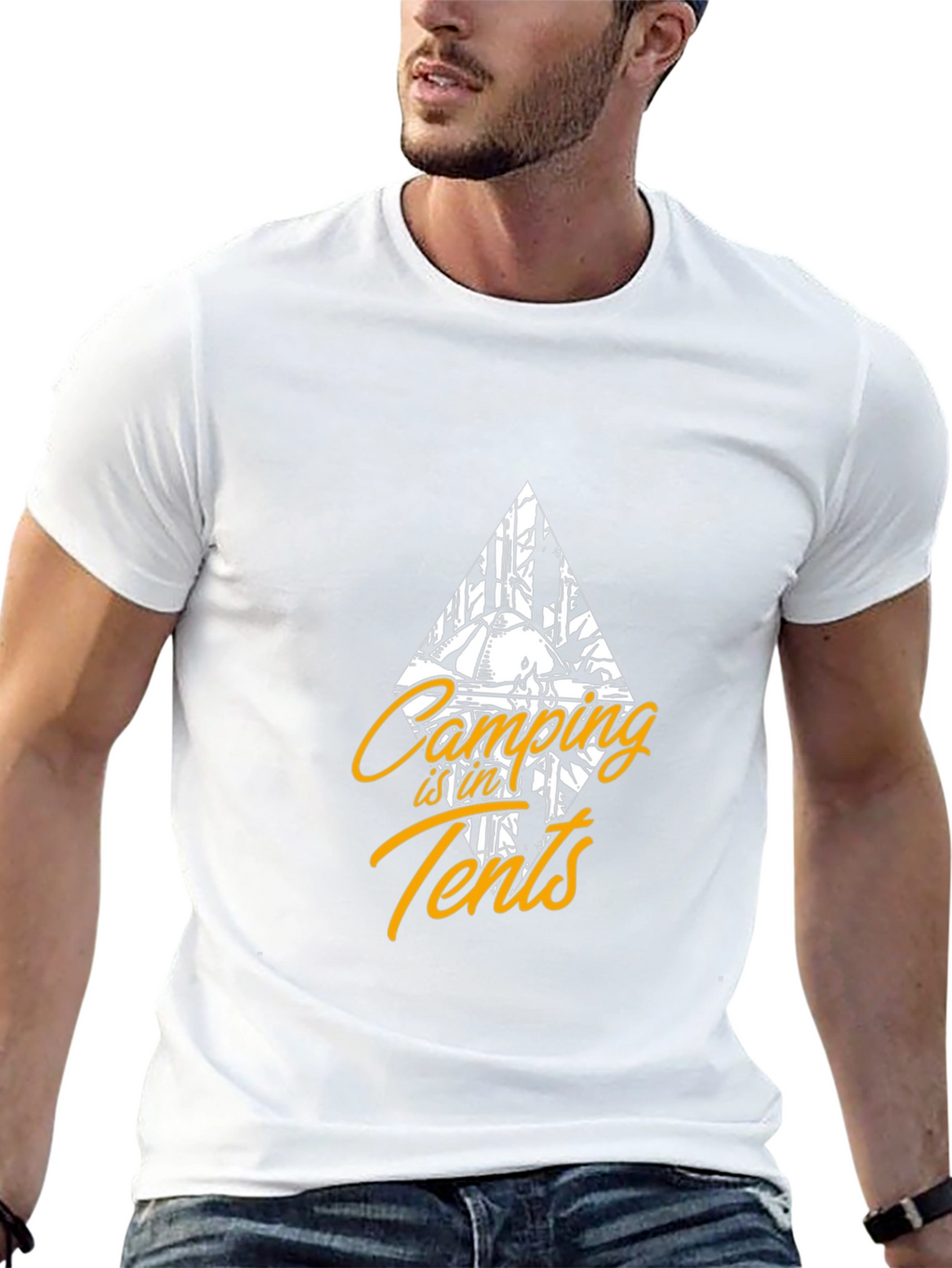 Camping in Tents Graphic Tee - Black