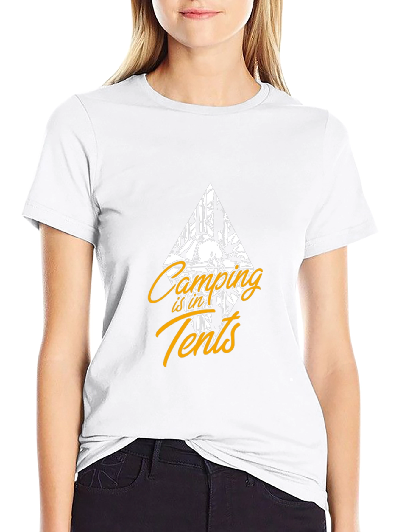 Camping in Tents Graphic Tee - Black