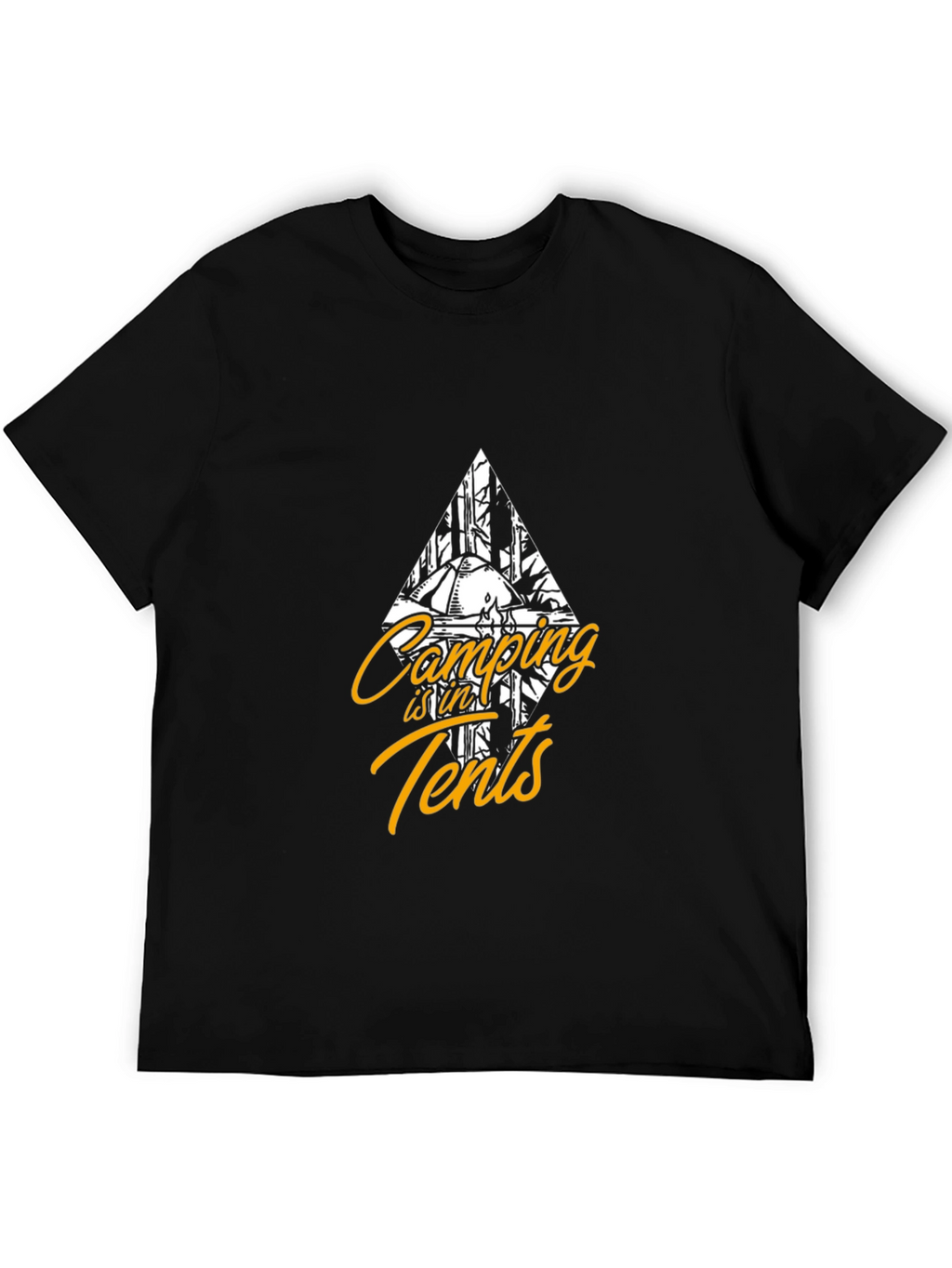 Camping in Tents Graphic Tee - Black