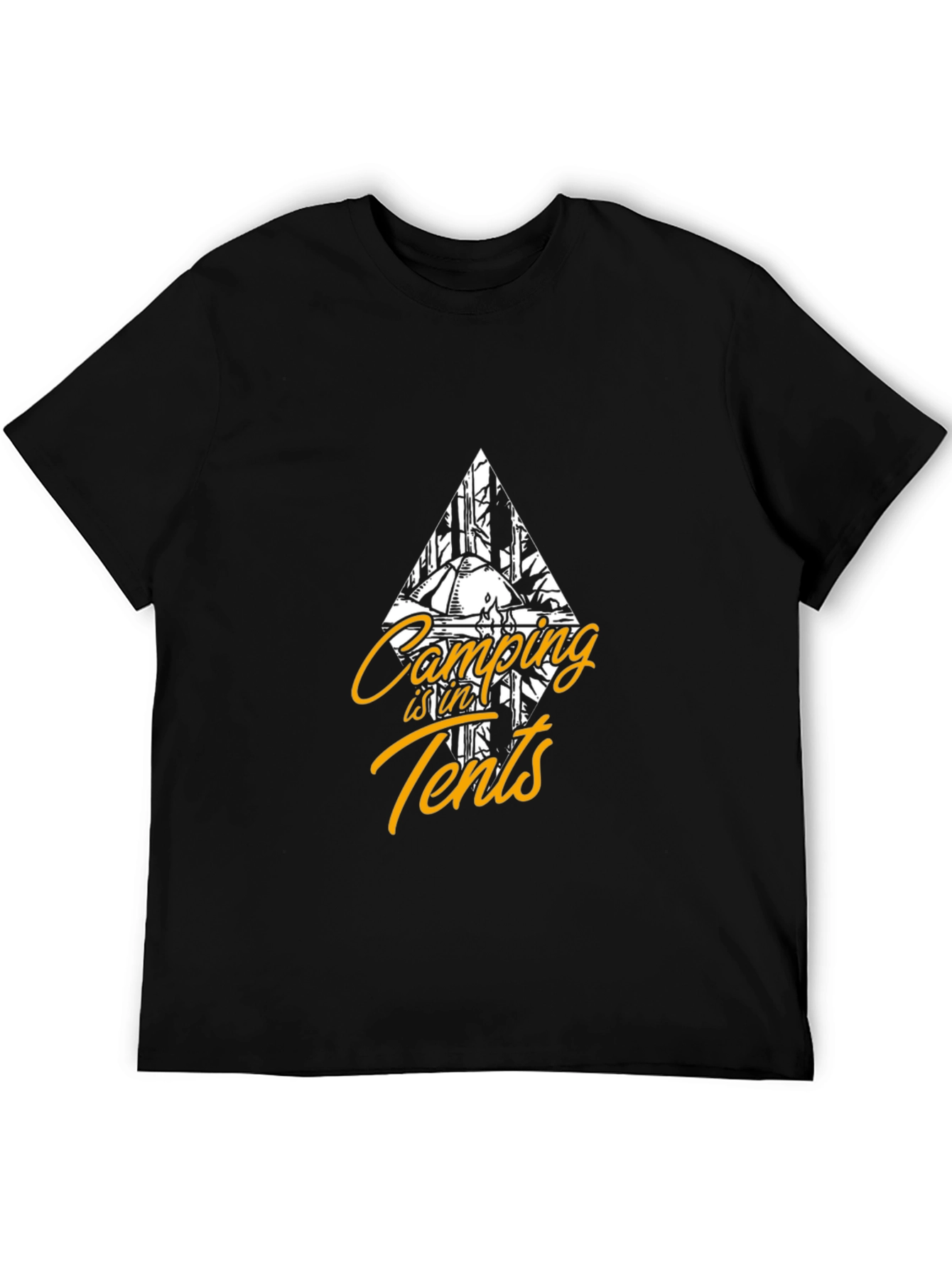 Camping in Tents Graphic Tee - Black