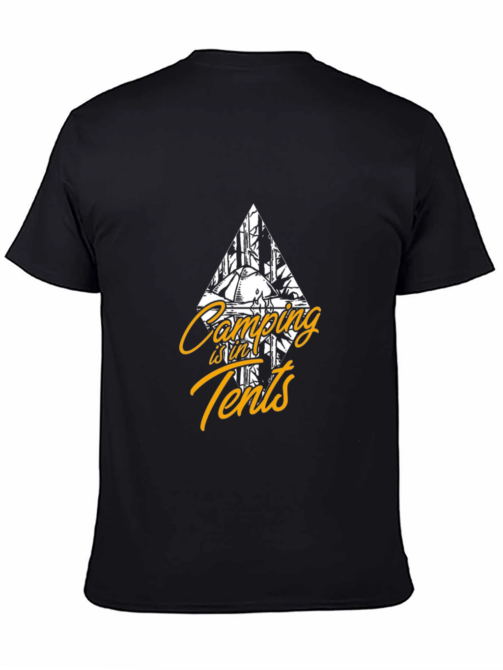 Camping in Tents Graphic Tee - Black