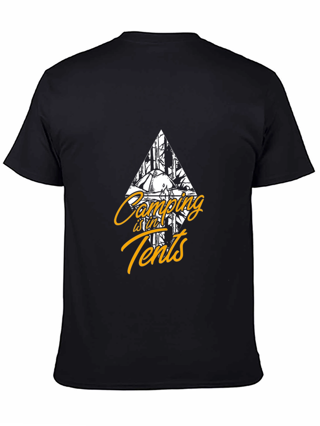 Camping in Tents Graphic Tee - Black
