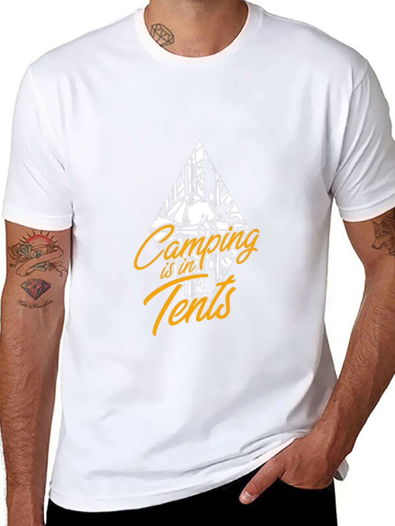 Camping in Tents Graphic Tee - Black