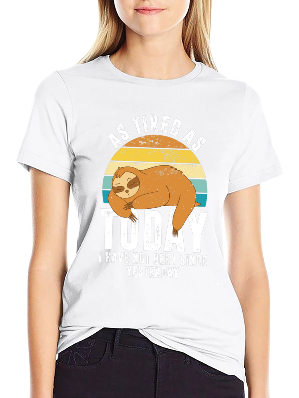 As Tired As Today Sloth Graphic T-Shirt