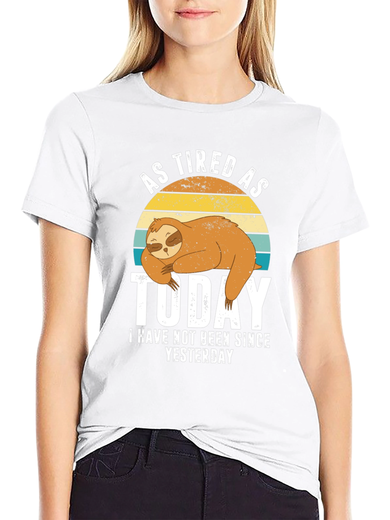 As Tired As Today Sloth Graphic T-Shirt