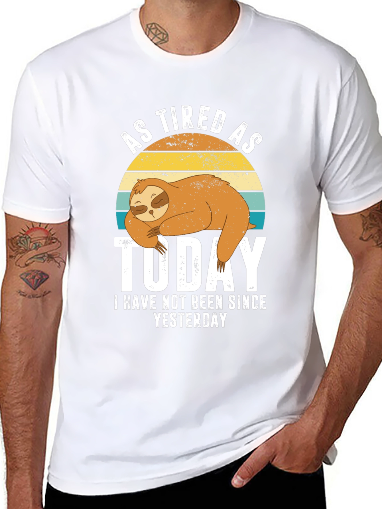 As Tired As Today Sloth Graphic T-Shirt