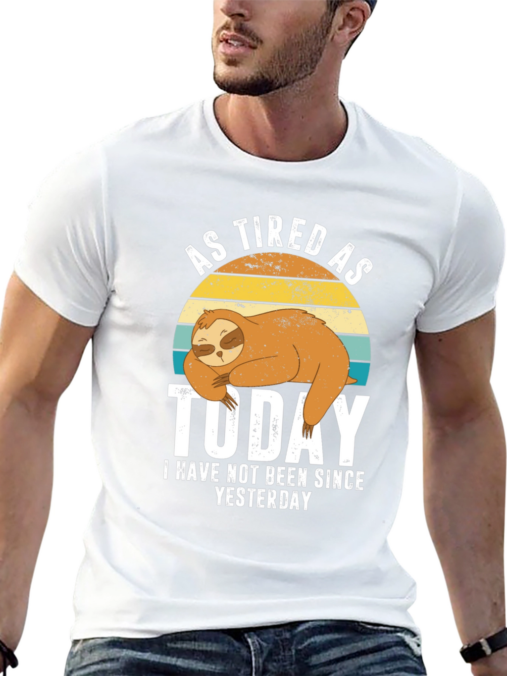 As Tired As Today Sloth Graphic T-Shirt