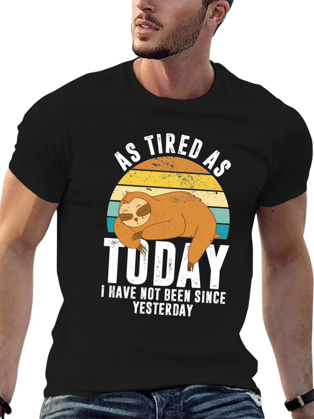 As Tired As Today Sloth Graphic T-Shirt