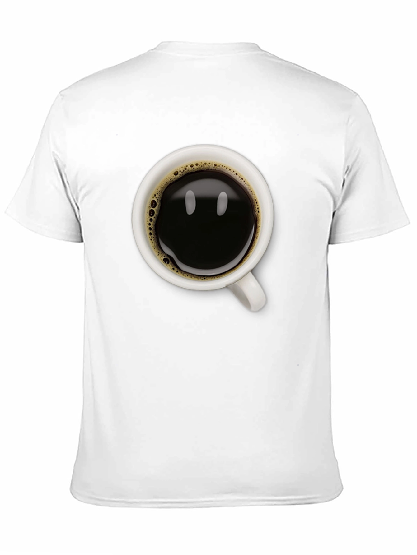 Coffee Cup Smile Graphic Tee - Black