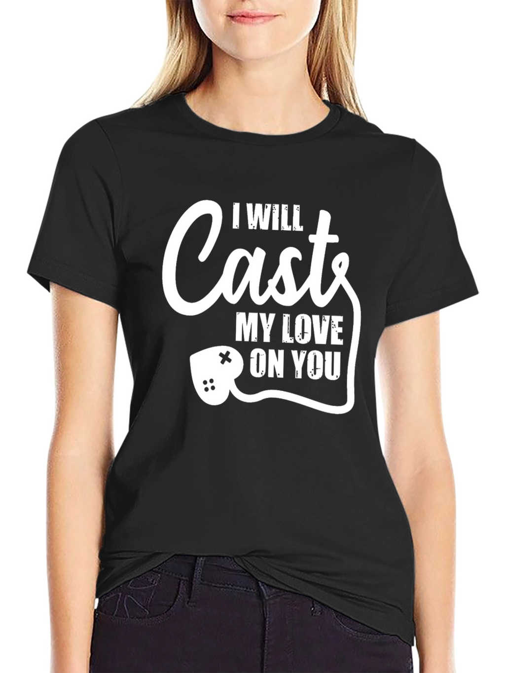 I Will Cast My Love On You Black T-Shirt