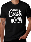 I Will Cast My Love On You Black T-Shirt