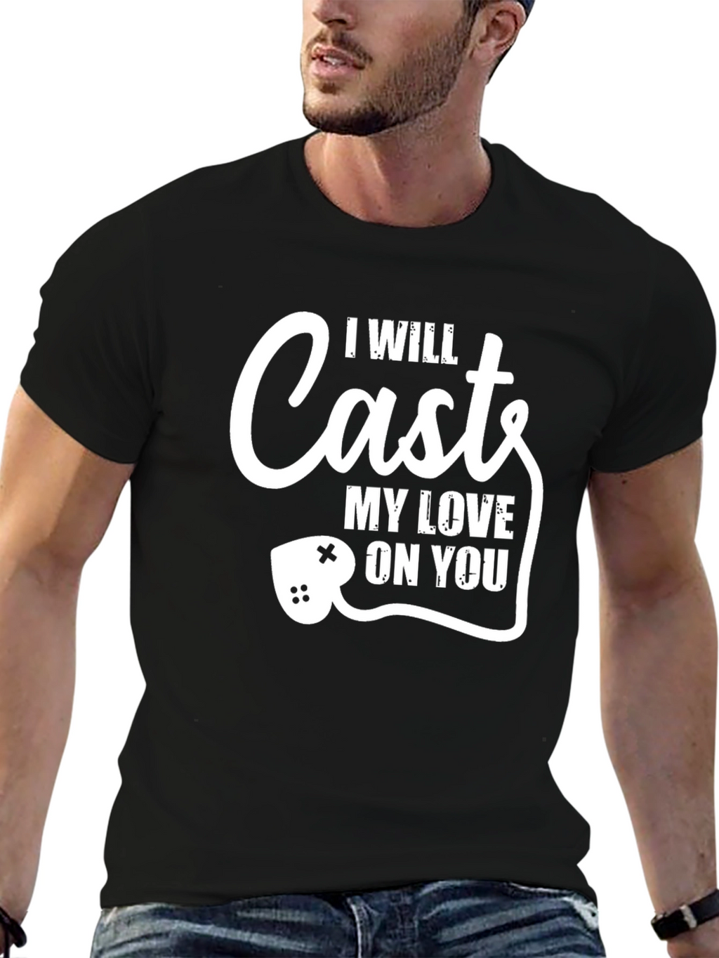 I Will Cast My Love On You Black T-Shirt
