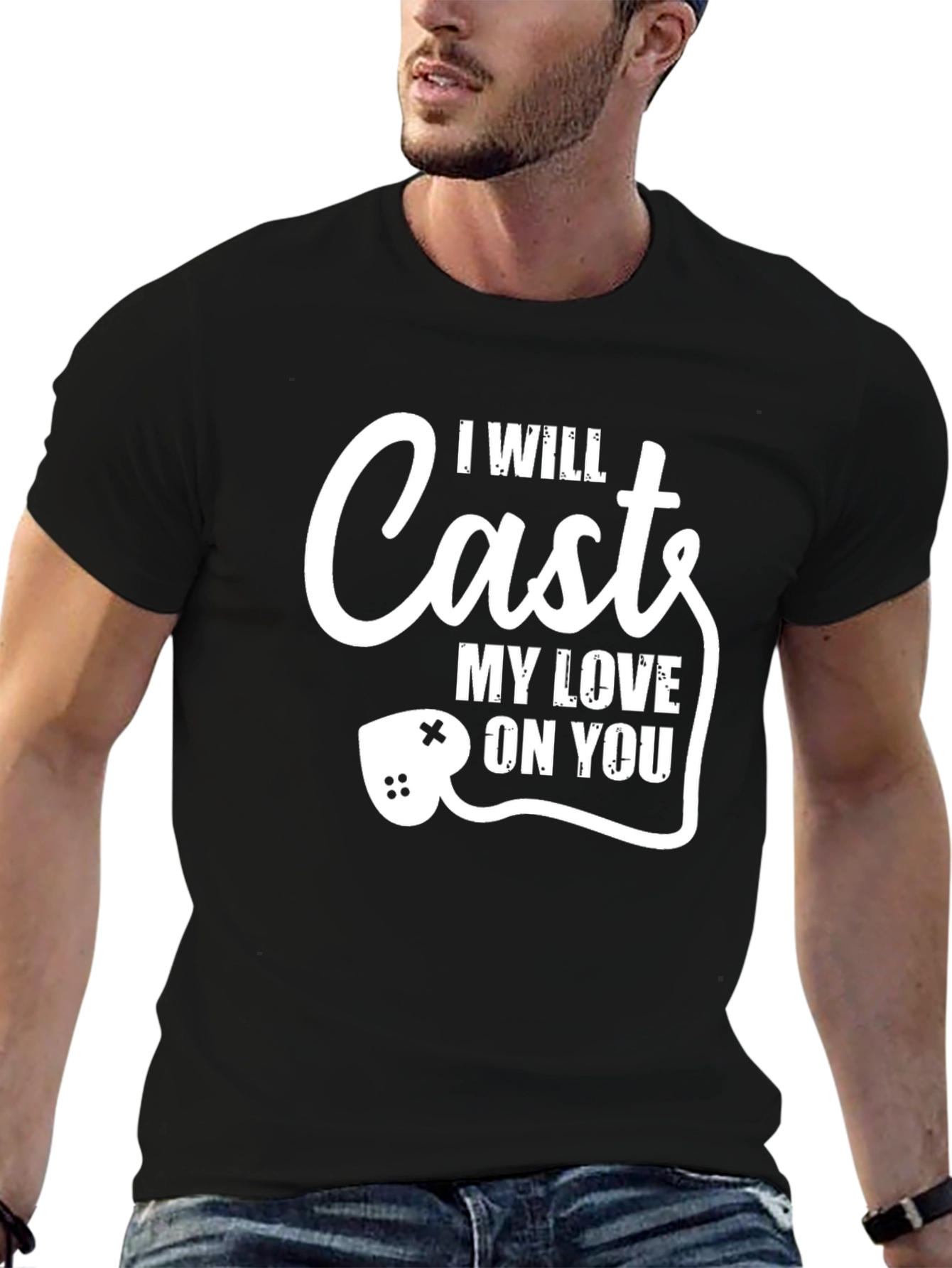 I Will Cast My Love On You Black T-Shirt
