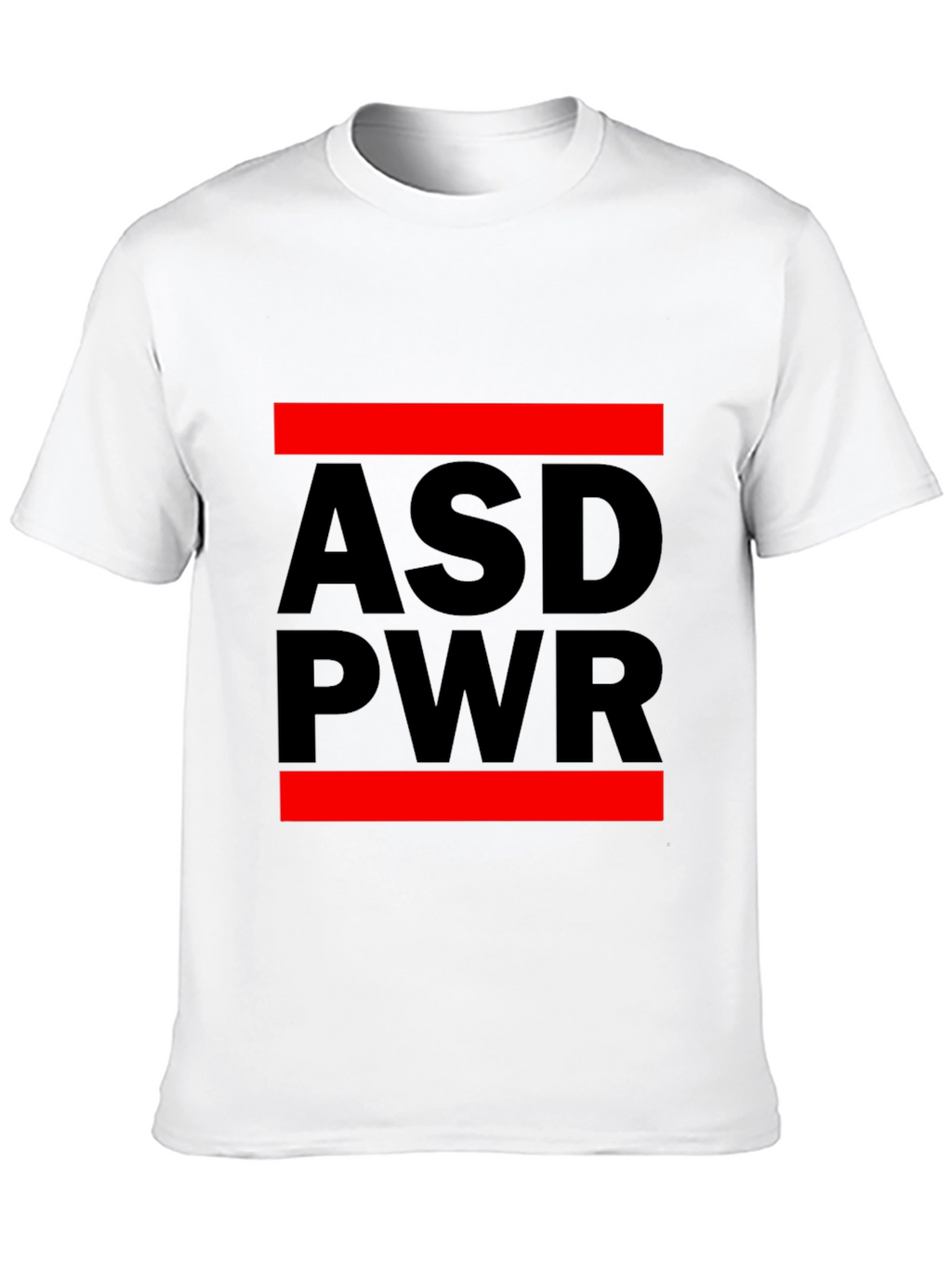 ASD PWR Black T-Shirt with Red Accents