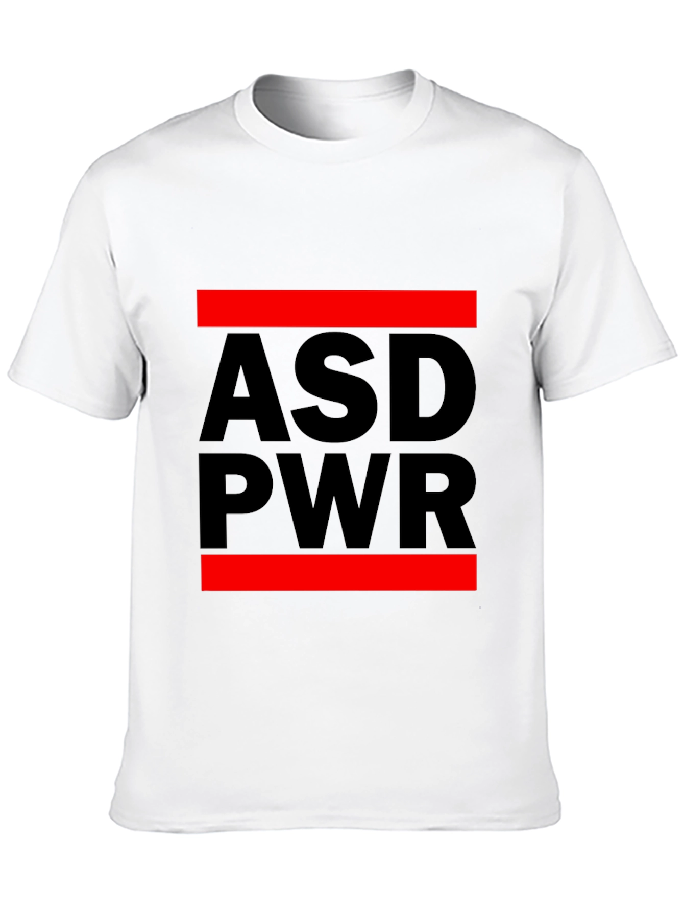 ASD PWR Black T-Shirt with Red Accents