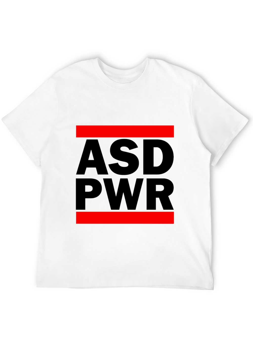 ASD PWR Black T-Shirt with Red Accents