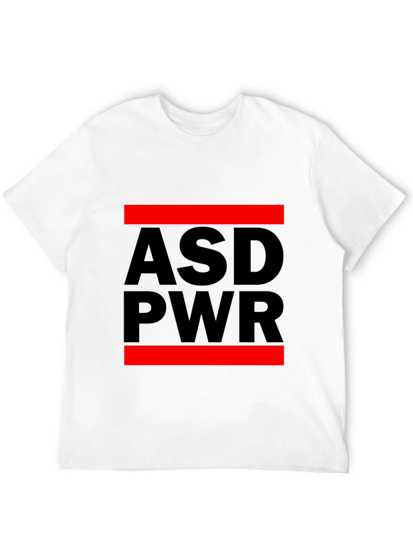 ASD PWR Black T-Shirt with Red Accents