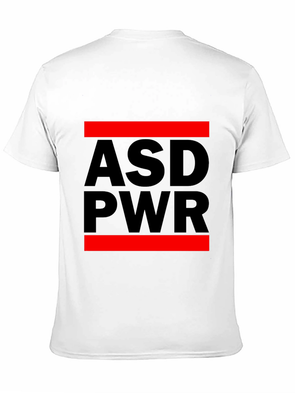 ASD PWR Black T-Shirt with Red Accents