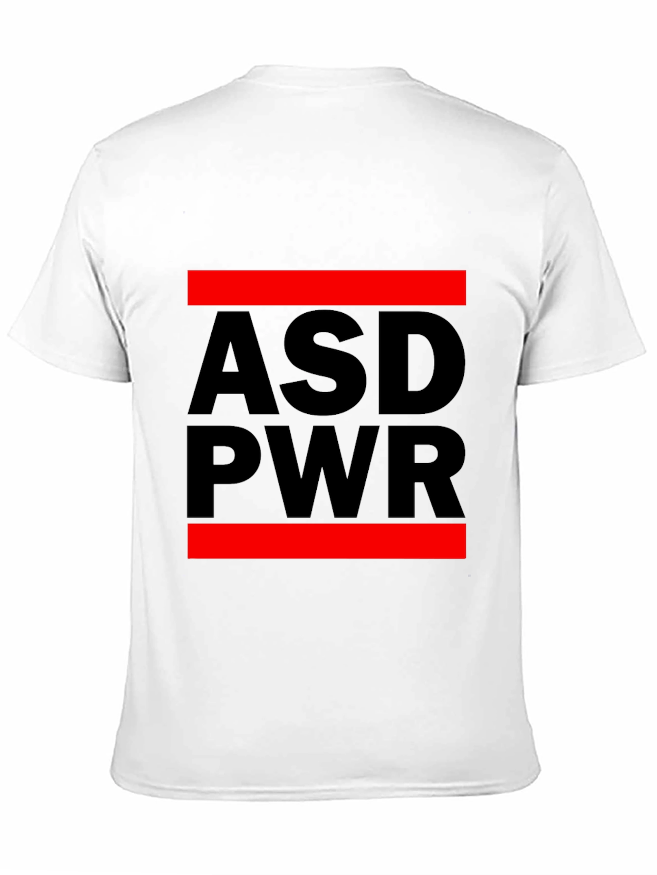 ASD PWR Black T-Shirt with Red Accents