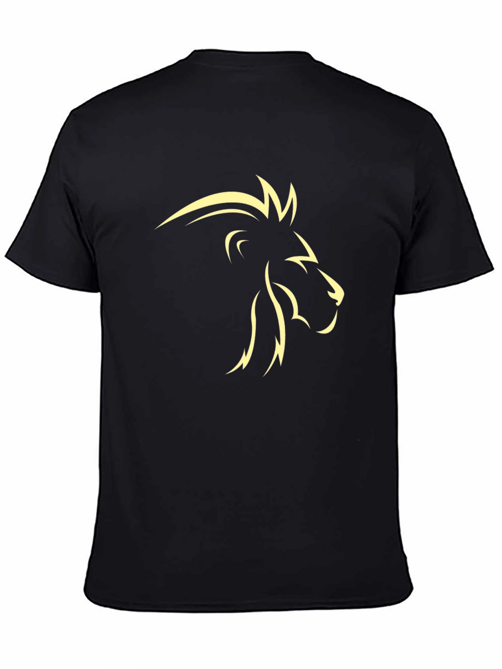 Lion Graphic Tee - Stylish Mens Black T-Shirt