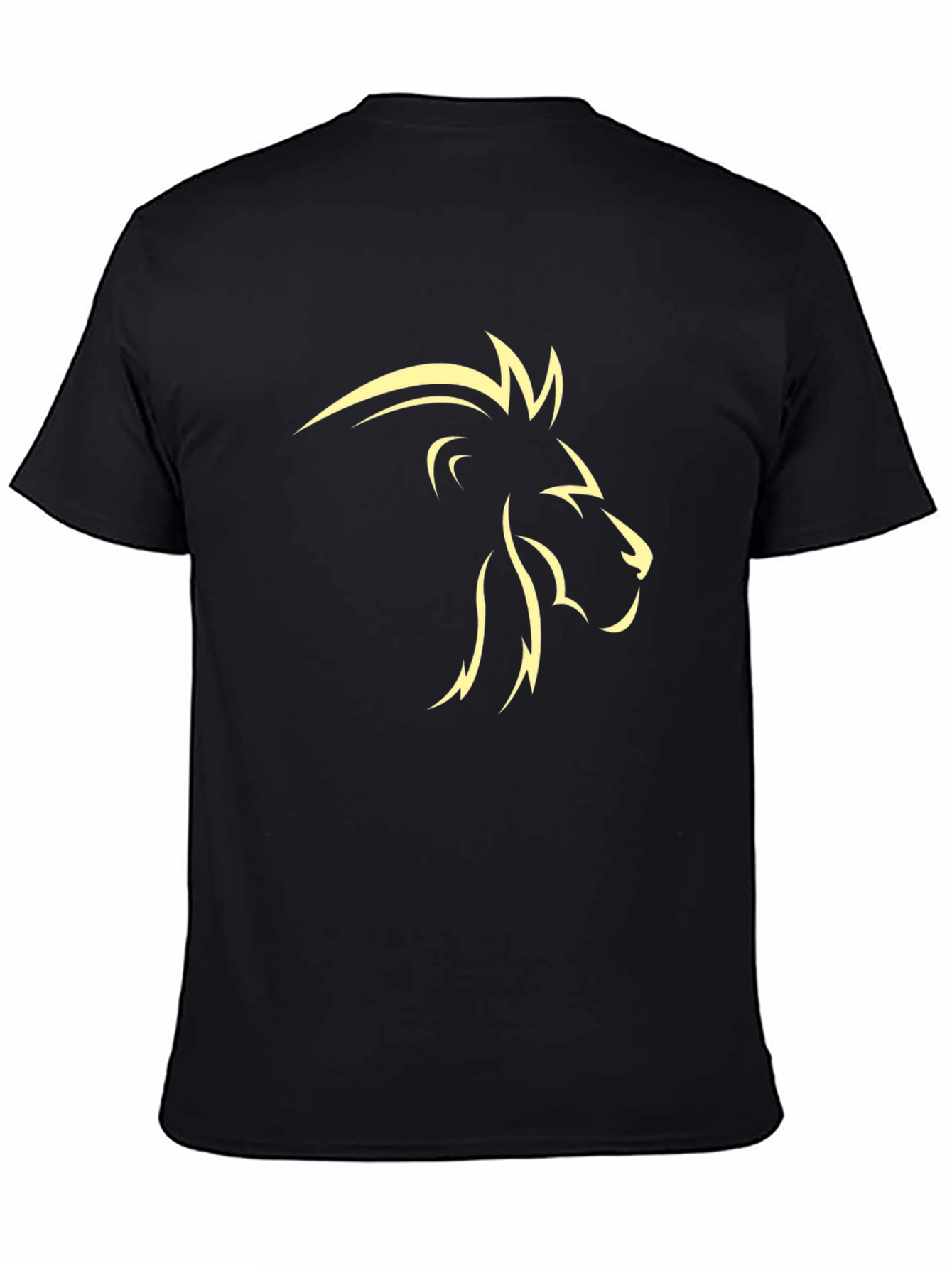Lion Graphic Tee - Stylish Mens Black T-Shirt
