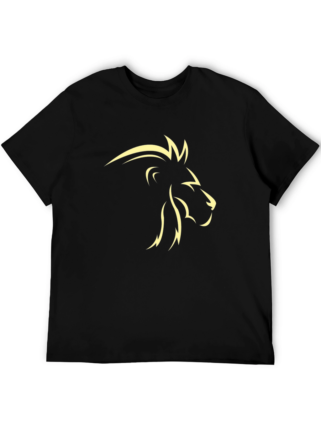 Lion Graphic Tee - Stylish Mens Black T-Shirt