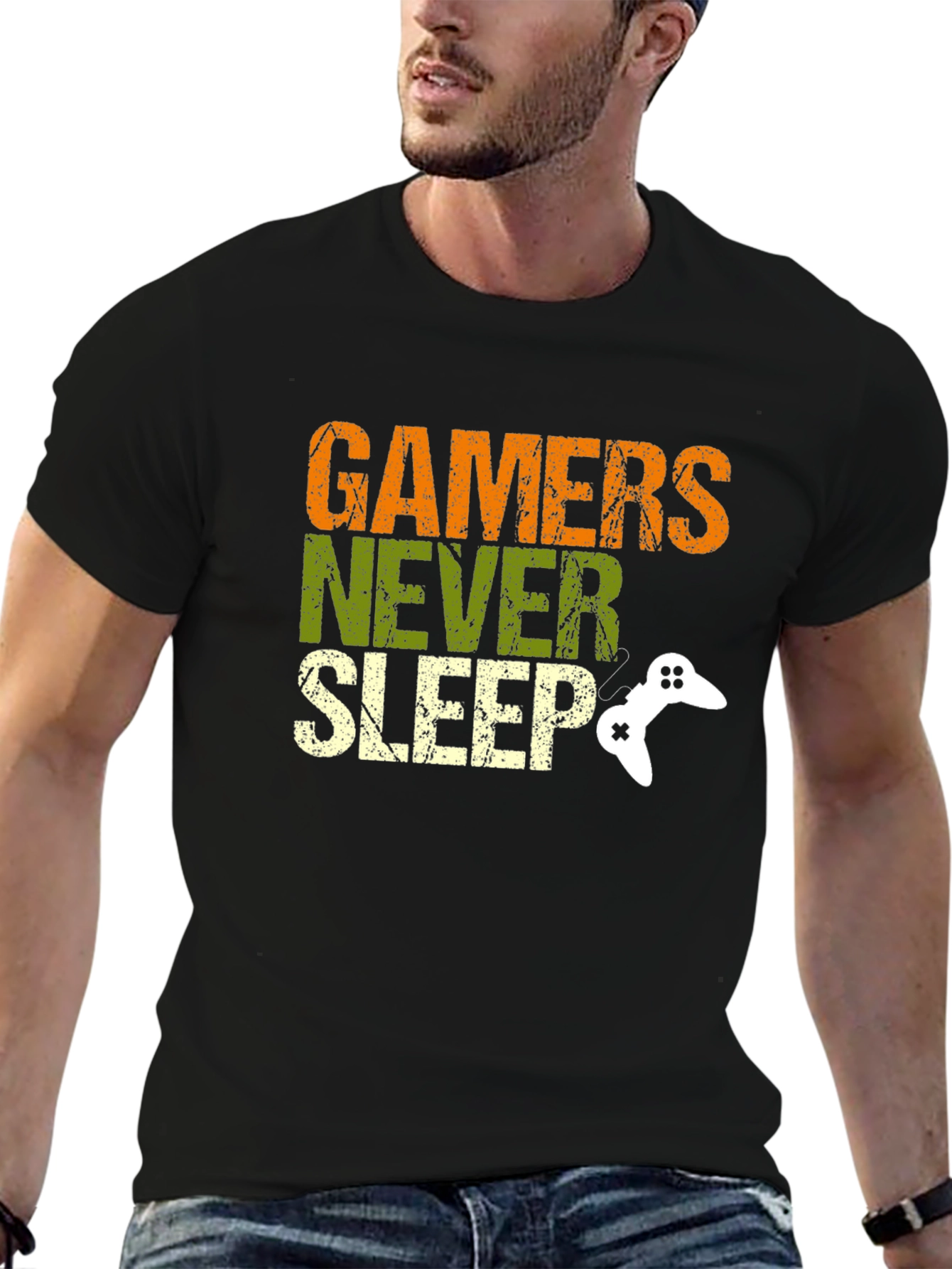 Gamers Never Sleep Graphic T-Shirt