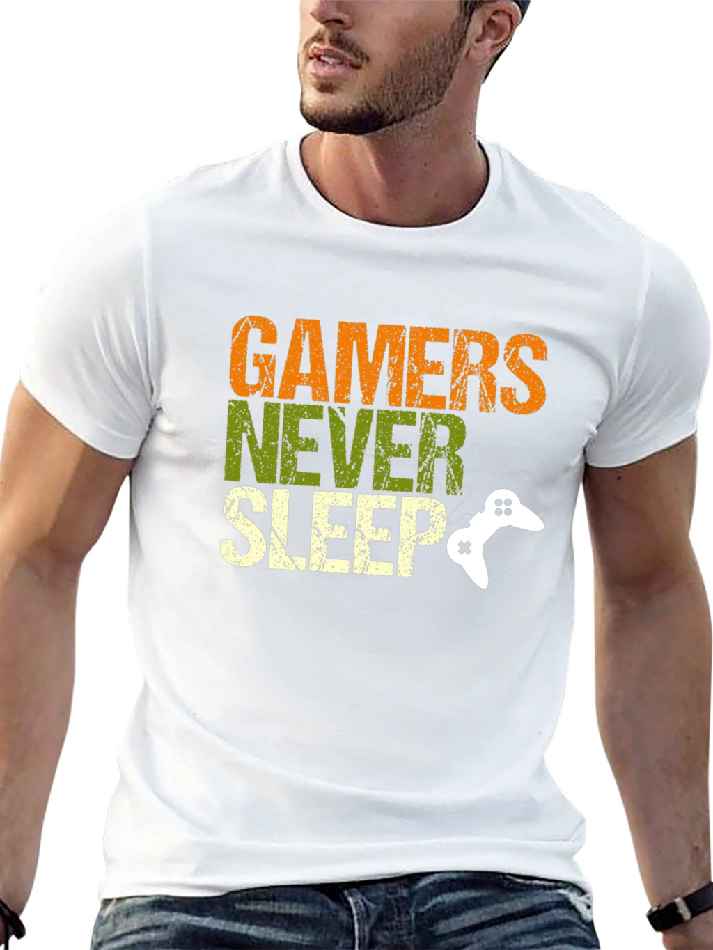 Gamers Never Sleep Graphic T-Shirt