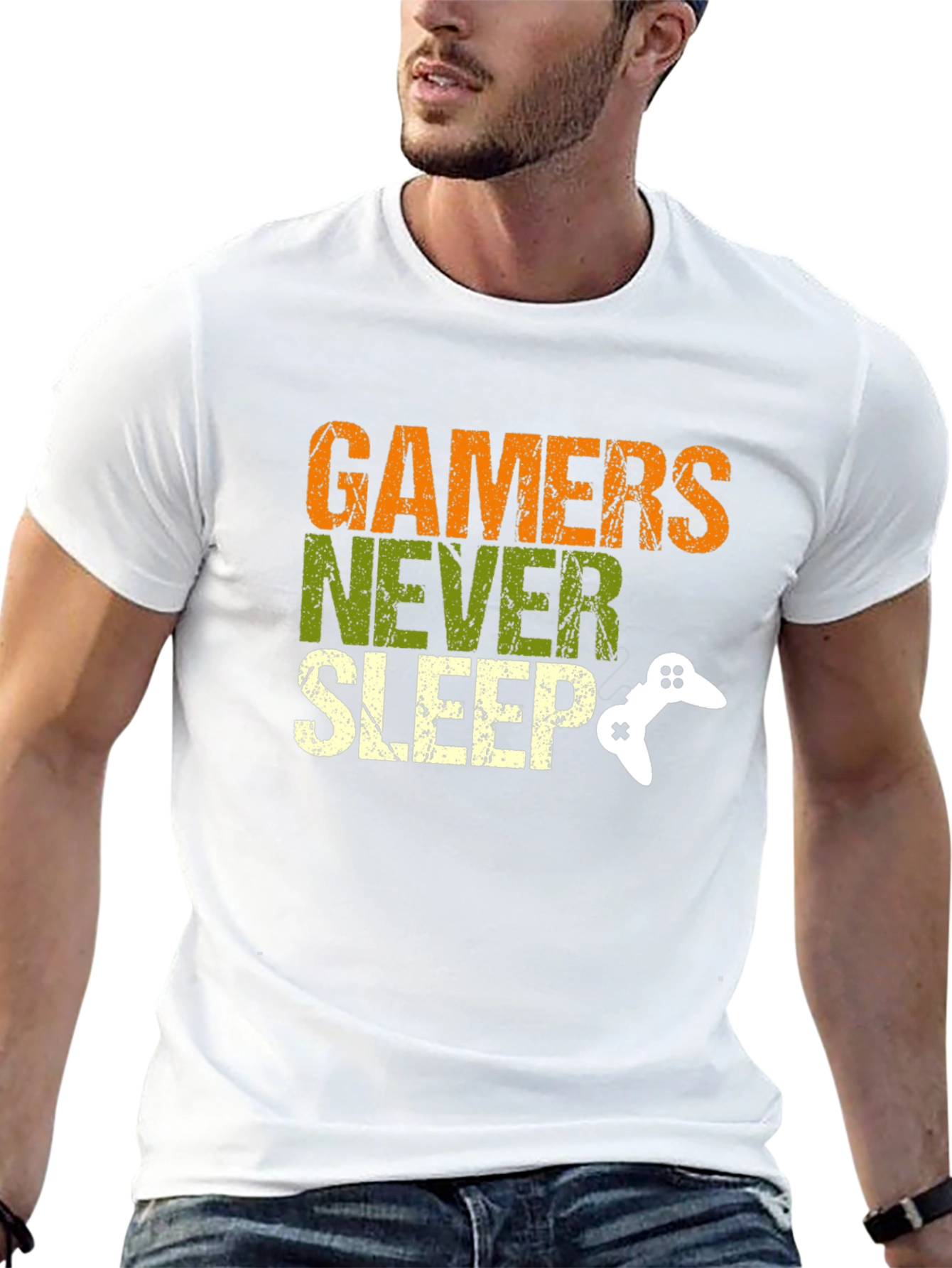 Gamers Never Sleep Graphic T-Shirt