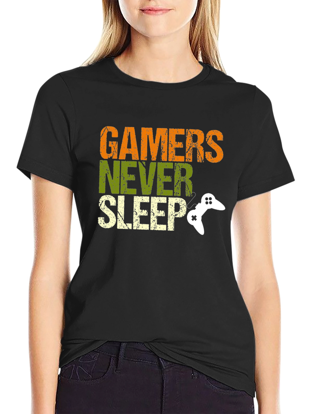Gamers Never Sleep Graphic T-Shirt