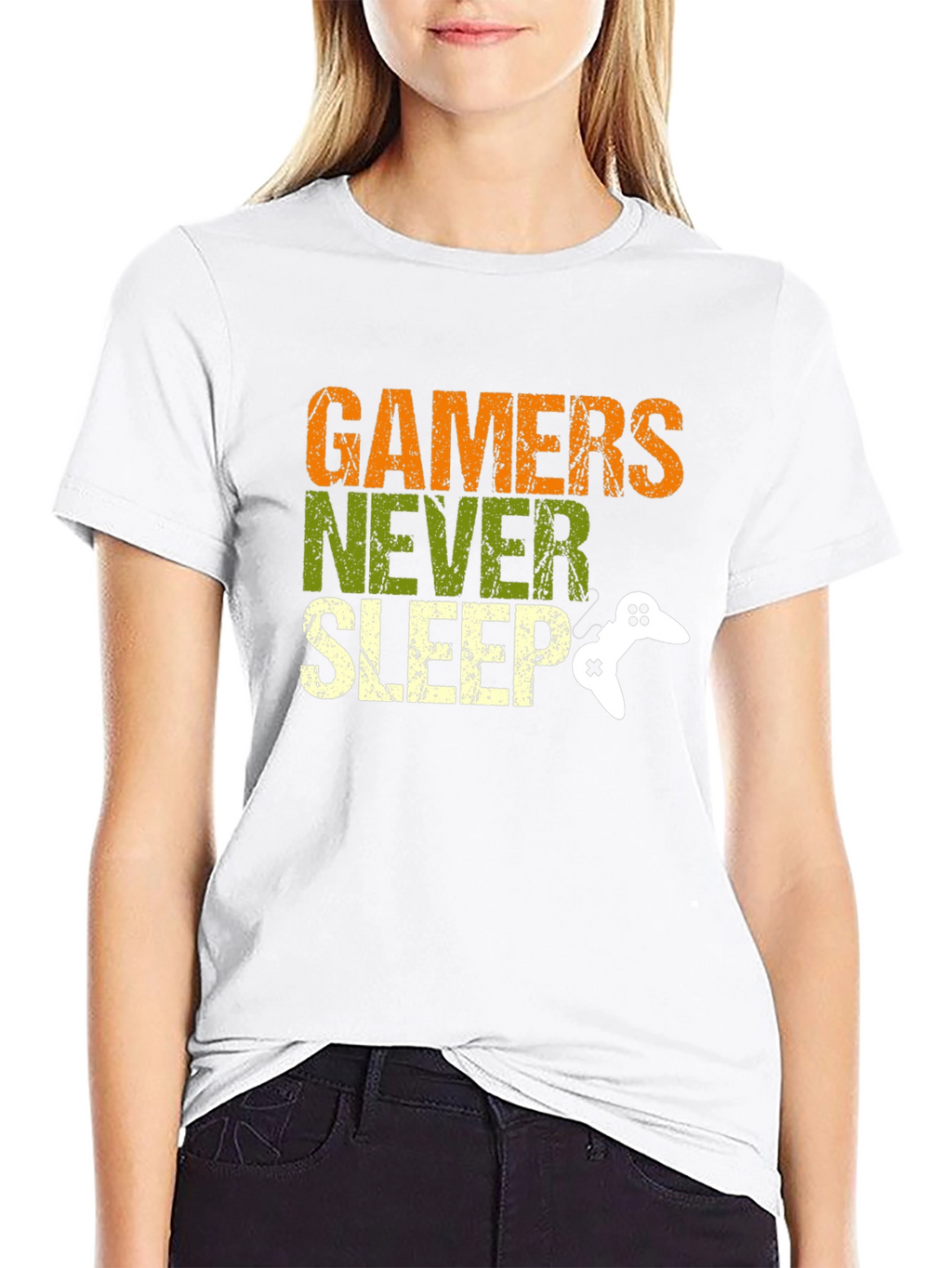Gamers Never Sleep Graphic T-Shirt