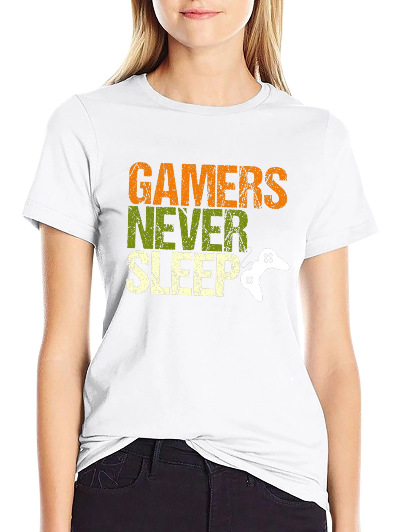 Gamers Never Sleep Graphic T-Shirt
