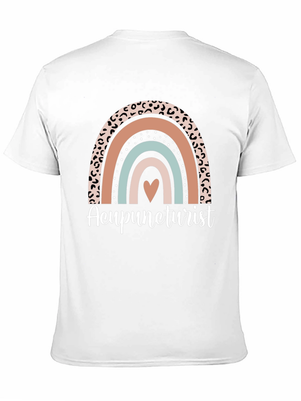 Acupuncturist Rainbow Leopard Print T-Shirt