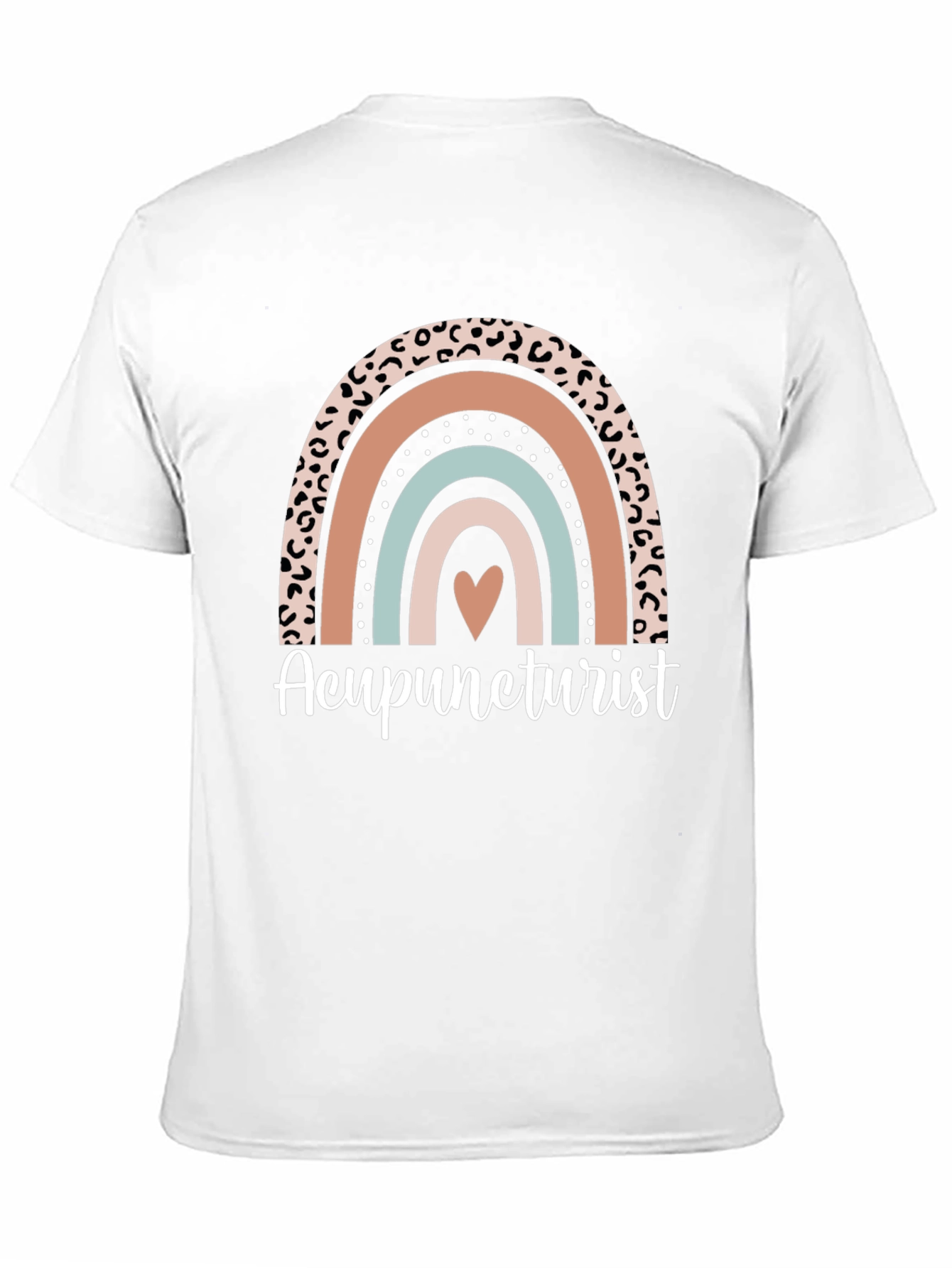 Acupuncturist Rainbow Leopard Print T-Shirt