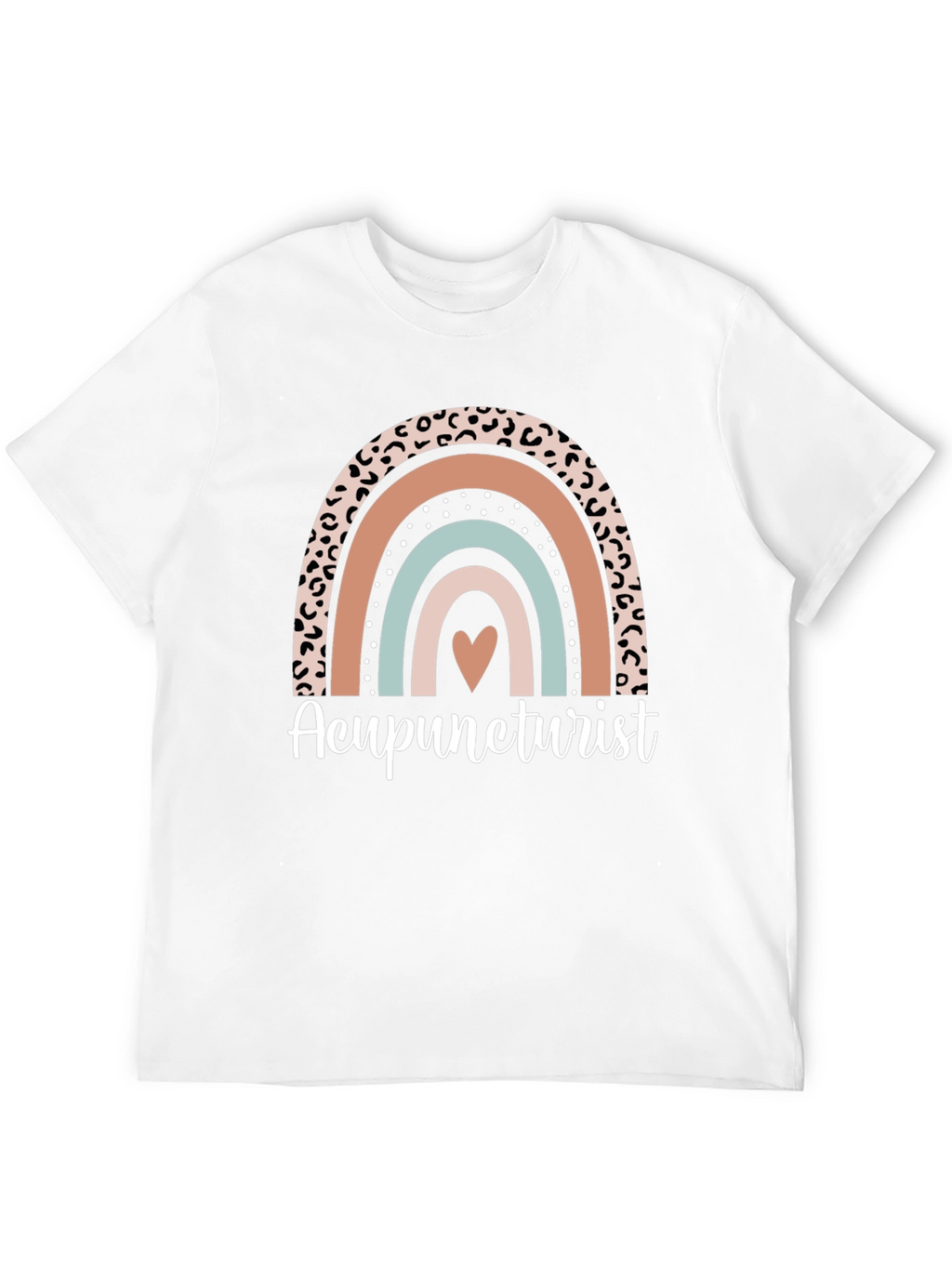 Acupuncturist Rainbow Leopard Print T-Shirt