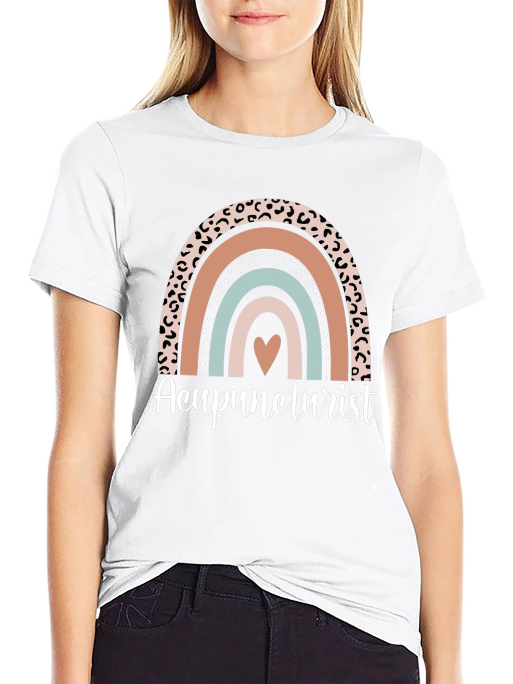 Acupuncturist Rainbow Leopard Print T-Shirt