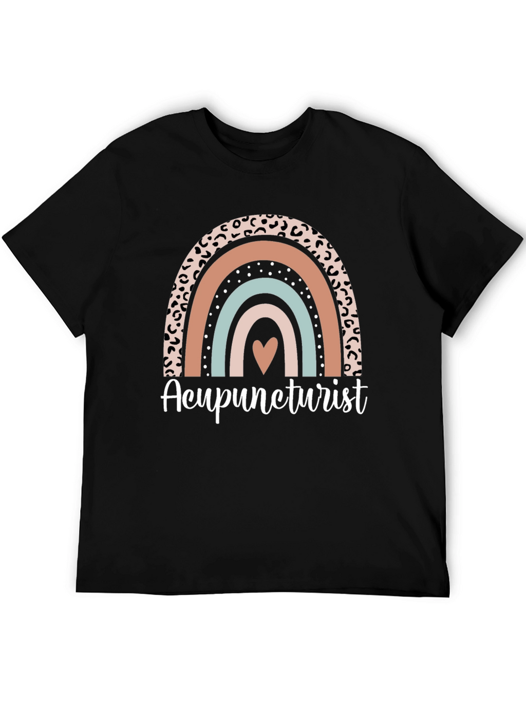 Acupuncturist Rainbow Leopard Print T-Shirt