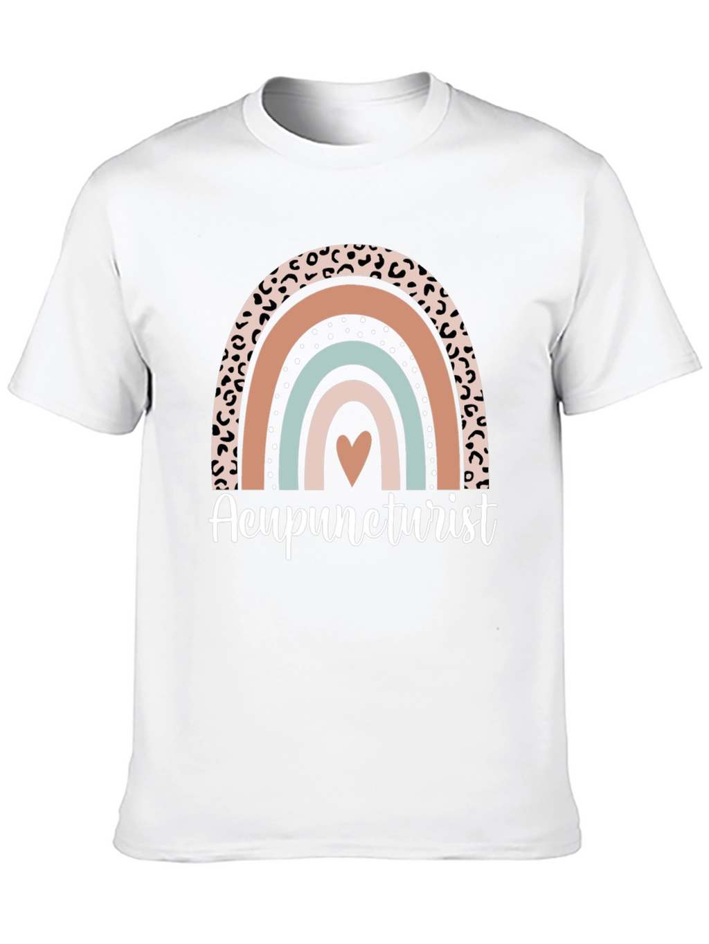 Acupuncturist Rainbow Leopard Print T-Shirt