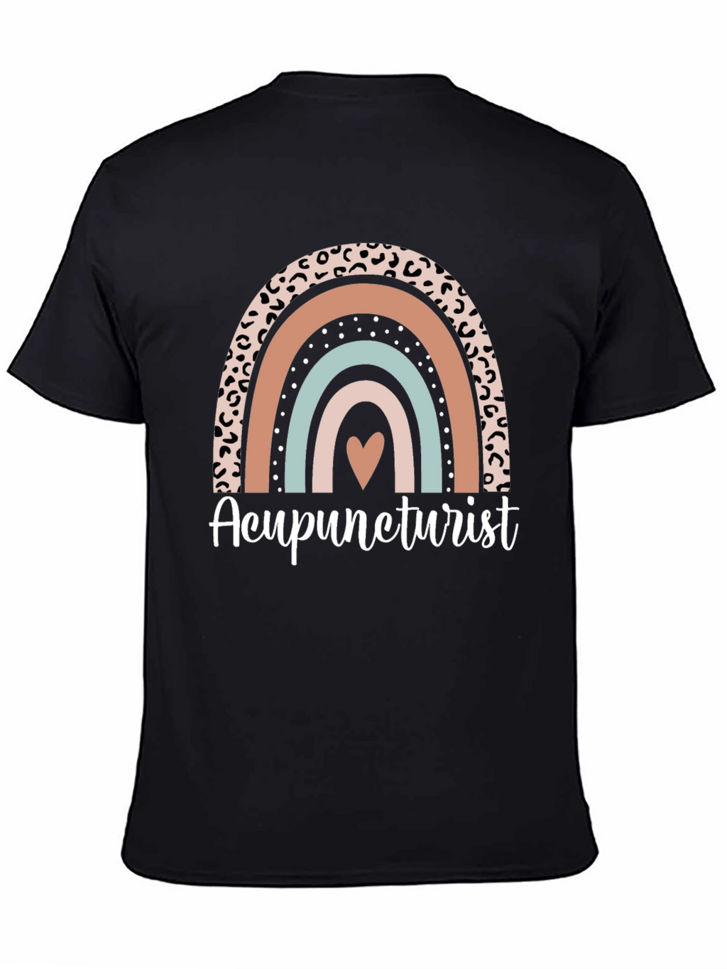 Acupuncturist Rainbow Leopard Print T-Shirt