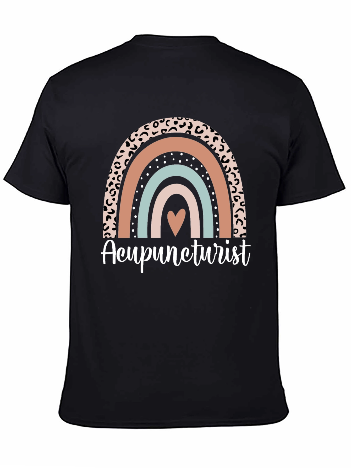 Acupuncturist Rainbow Leopard Print T-Shirt