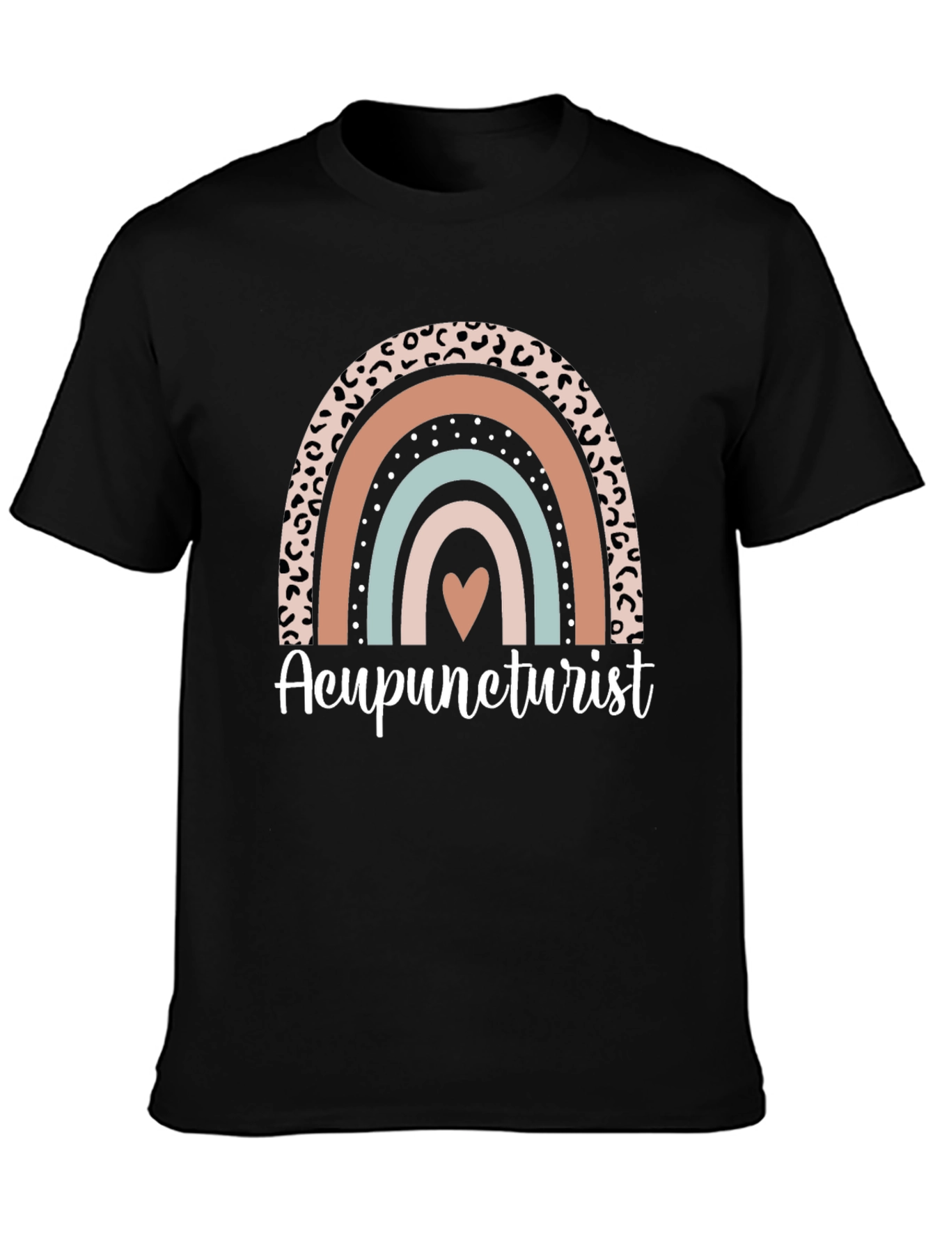 Acupuncturist Rainbow Leopard Print T-Shirt