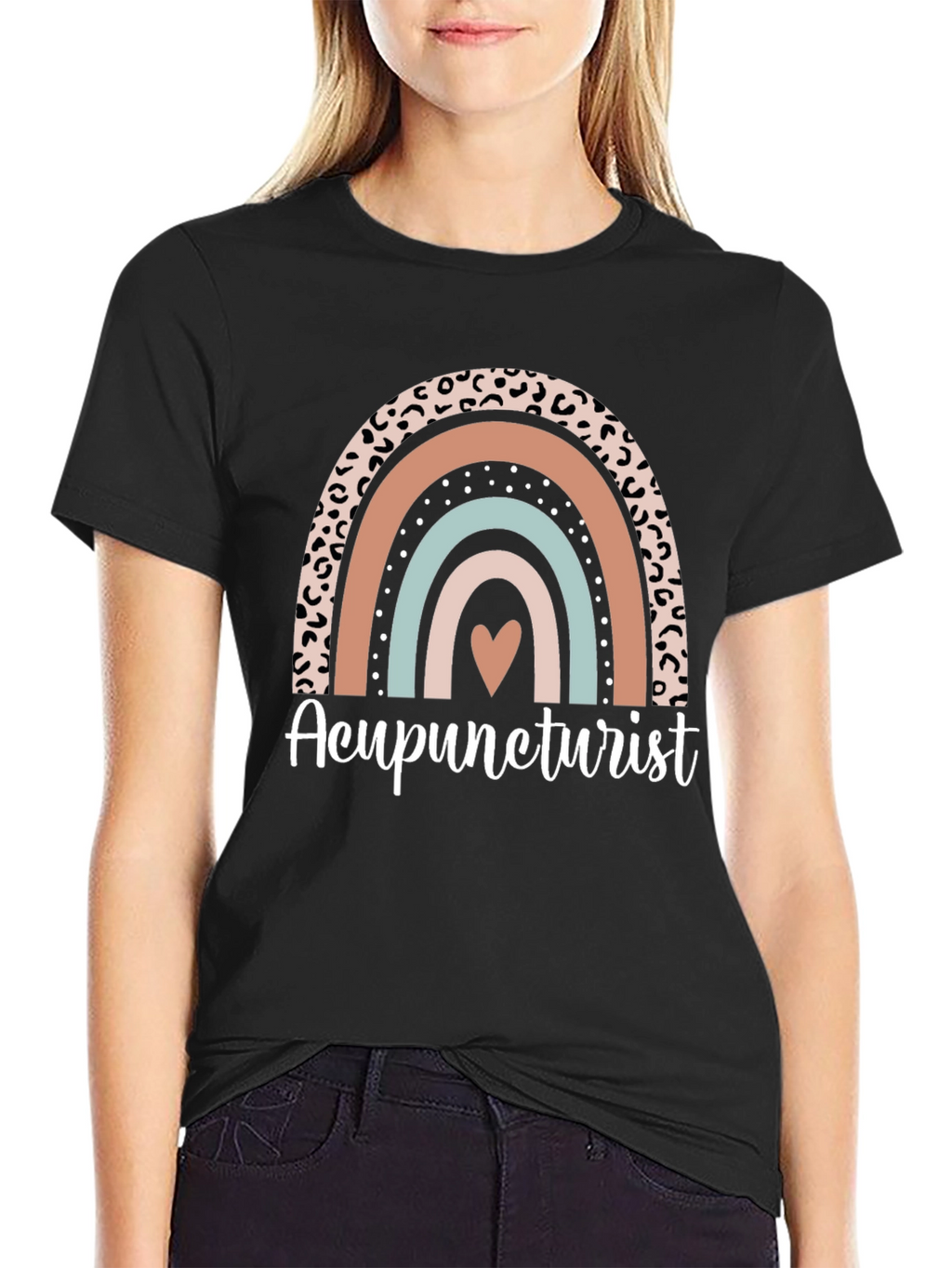 Acupuncturist Rainbow Leopard Print T-Shirt