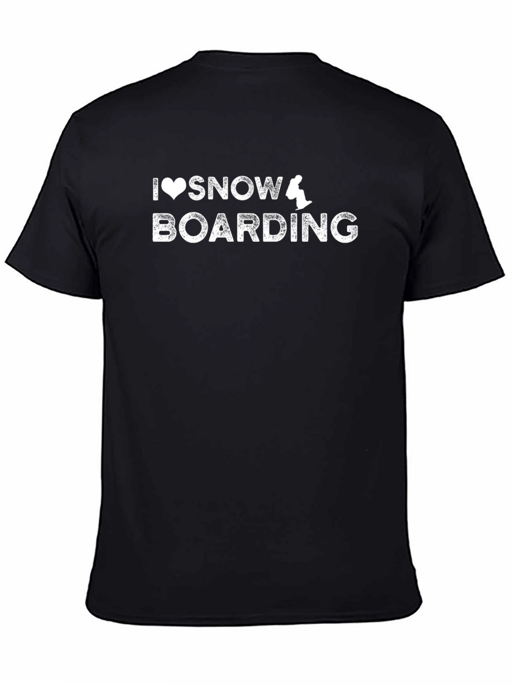 I Love Snowboarding Black T-Shirt