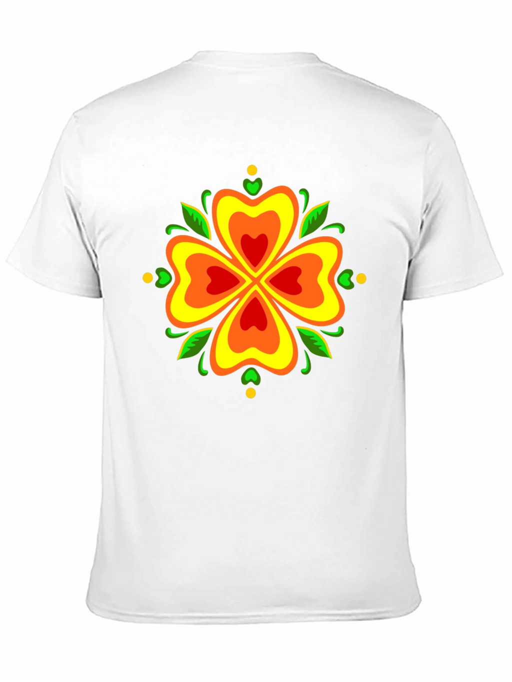 Floral Clover Graphic Tee - Stylish Black T-Shirt